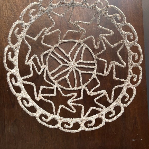 Unique Seashell Covered Decorative metal Bowl Sand Dollar Beach House gift‎ - Picture 8 of 10